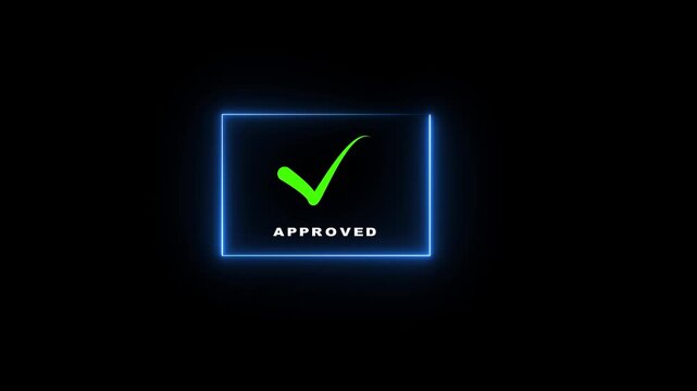 Green Tick mark icon animation on isolated black background. Check mark icon animation. right check mark icon transparent background. isolated tick mark or confirm icon animation. check mark ..