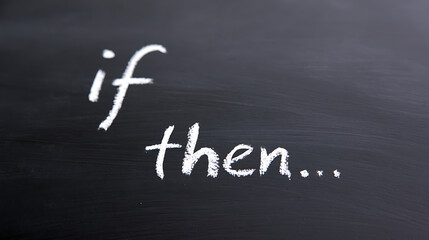 Fototapeta premium Chalkboard message with 
