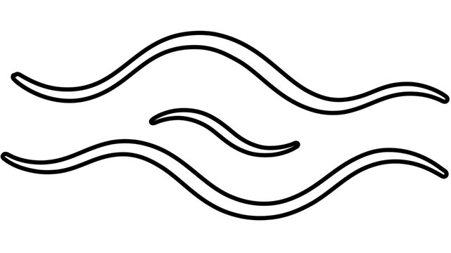 Clean flat vector line icon with layered fog strokes, suited for weather maps, morning forecasts, route safety screens, and atmospheric graphics.