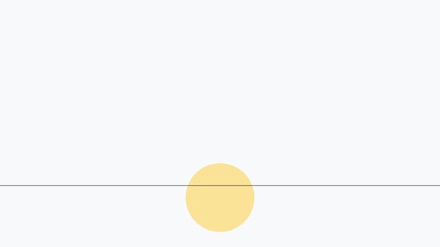 Bouncing yellow ball animation on 4k white background, minimalist motion bouncing, ball yellow circle, motion minimalist