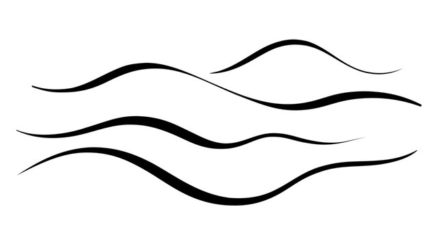 Clean flat vector line icon of soft horizontal fog lines, suited for climate reports, navigation warnings, and simple forecast interfaces.