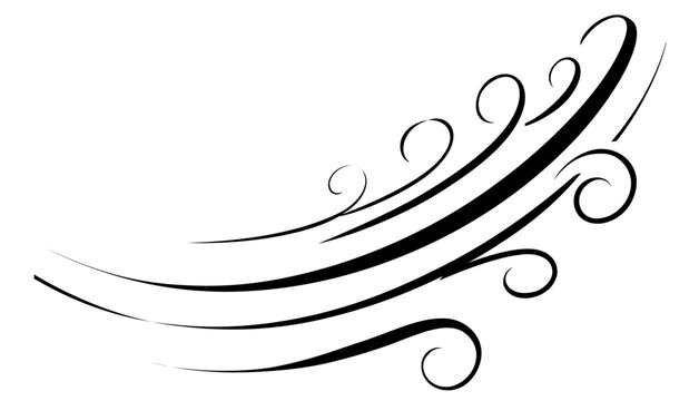 A clean flat vector line icon with curved wind lines, perfect for storm forecasts, travel weather notices, and environmental dashboards.