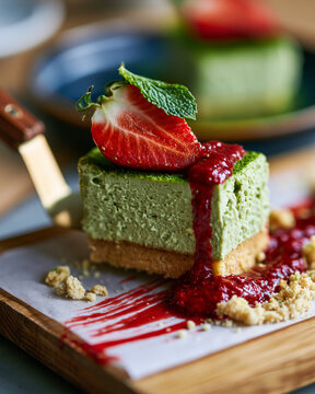 Delightful matcha dessert bringing joy to every bite