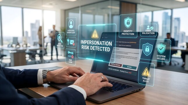 Cybersecurity expert identifies impersonation risk detected on laptop