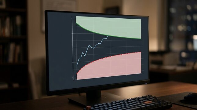 Group sequential design stopping boundary plot with efficacy and futility regions on a biostatistician monitor