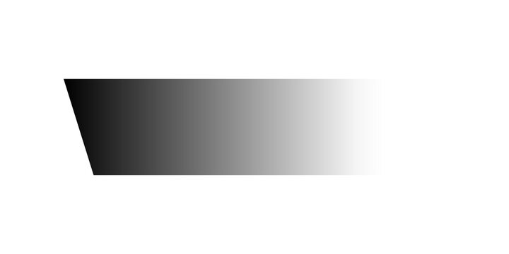 Abstract trapezoid shape with a smooth black to white gradient transition