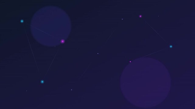 minimal molecular node connection vector animation background