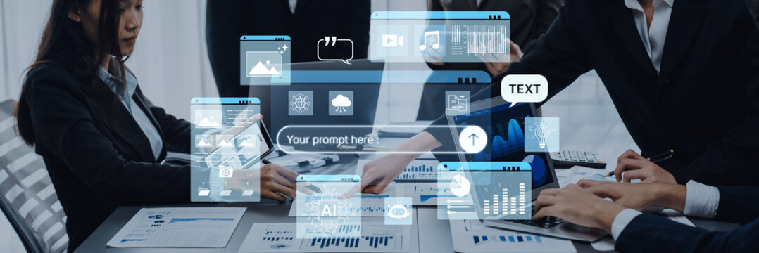 Prompt driven AI interface enabling text, image vision, audio and media video data neural asset and tool in smart creation chat workspace edit. Future NLP AI native visual reasoning omni model. Corpus