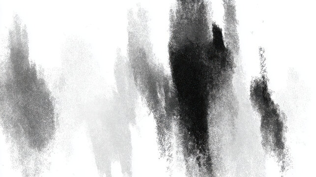 abstract charcoal brush stroke on white background reveals raw texture evoking moody minimalistic art design