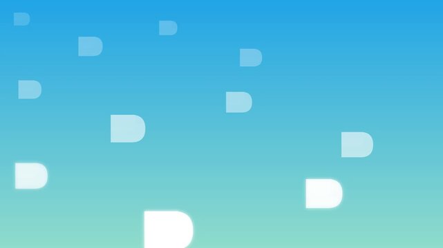 modern flat design cloud floating sky animation
