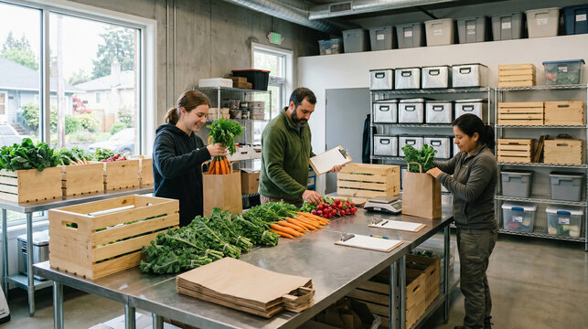 Community Produce Packing Line for Local Food Distribution Support