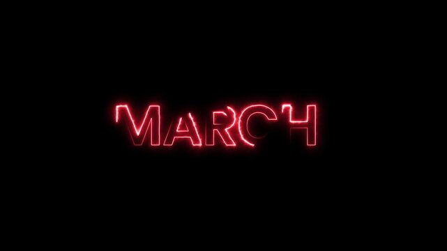 March text abstract glowing neon laser grid floor with cyber punk black screen background, style loop animation for live streaming overlay, high quality creative motion graphics, 4k video