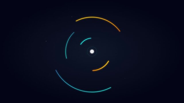 modern minimal circular orbital motion vector background
