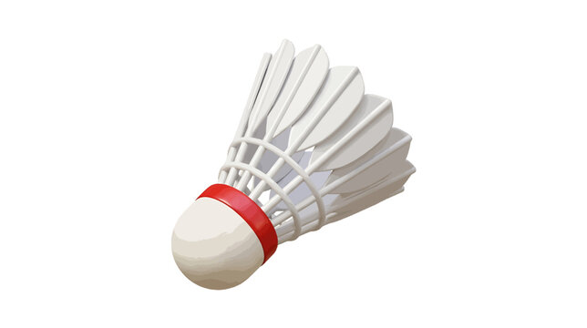 Vector illustration of badminton shuttlecock on a transparent background