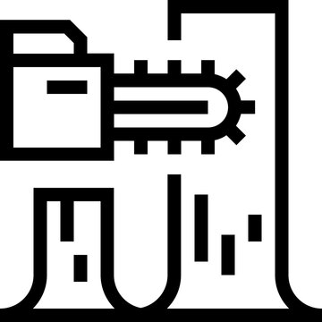 Deforestation Chainsaw Outline Icon
