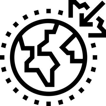 Ozone Leak Outline Icon
