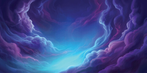 Dreamscape of Nebula Clouds: Swirling cosmic clouds in vibrant hues of purple and blue create an ethereal, otherworldly scene, evoking wonder and mystery. © Kaosar