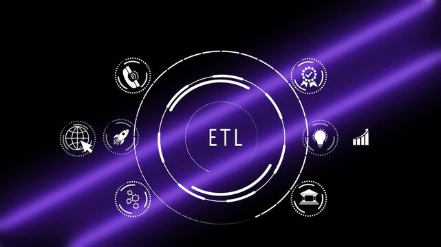 Global Data Integration ETL Dashboard with Data Pipeline and Transformation Metrics 4K Video
