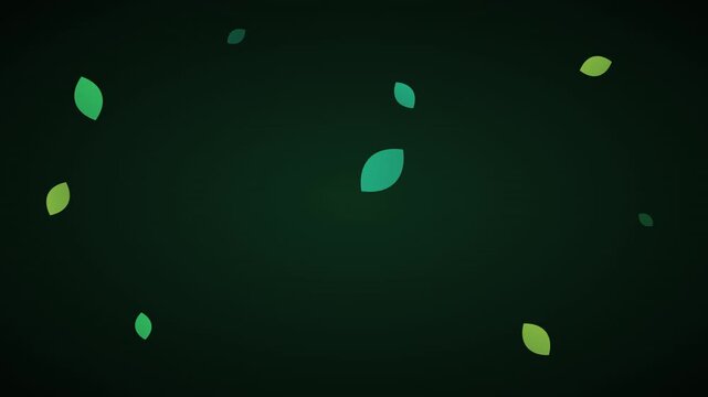 nature eco green gradient leaf vector animation