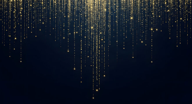 Digital Binary Code Rain in Dark Cyber Space with Glowing Light Effect