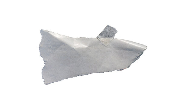 Fragmento de papel rasgado con cinta adhesiva aislado sobre fondo transparente para collage, manualidades y dise&ntilde;o gr&aacute;fico