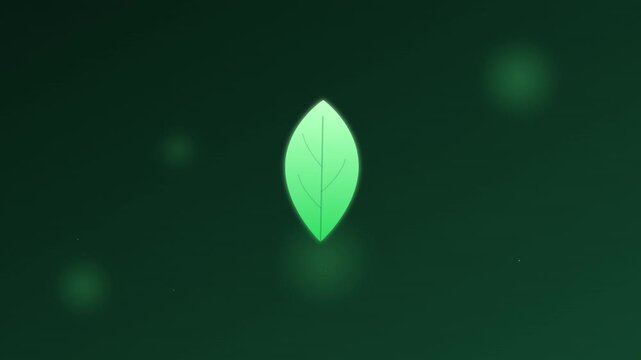 Organic Leaf Nature Icon With Soft Green Forest Gradients