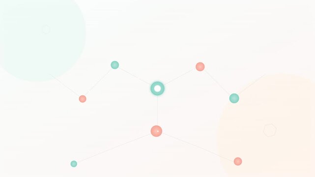 pastel geometric neural network mint peach design