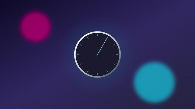 precision watch time icon with ticking mechanical second hands