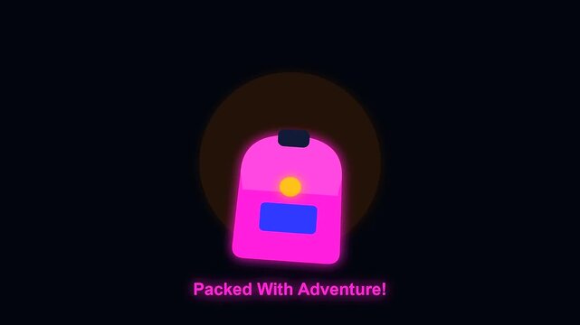 vibrant magenta school bags rotate against dark backgrounds representing university life and interdisciplinary research in a playful animated motion sequence suitable for academic and student projects