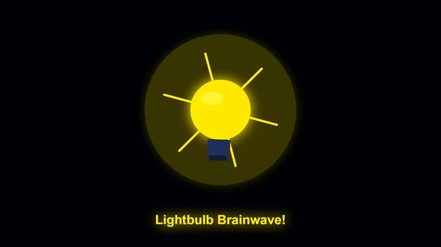 a flickering yellow lightbulb illuminates during university life for interdisciplinary research as the glowing object pulses with energy through a dark minimalist digital space