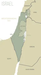 Israel political administrative map with districts vector, editable cartography on white background © martinova4