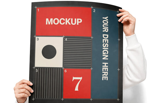 Poster Handheld Closeup Mockup