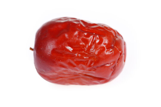Red dates are isolated on a white background
