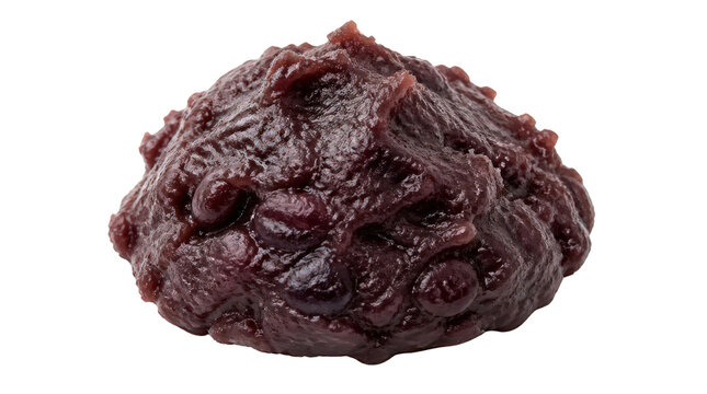 Red Bean Paste Anko Mound Isolated on Transparent Background