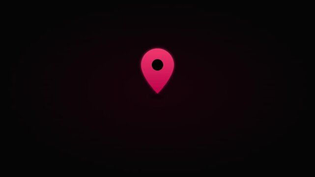 pulsing location pin icon with expanding map ripples