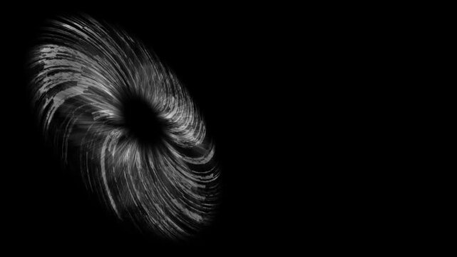 Abstract optical warp tunnel flight through white glowing particle waves, digital technology mesh, cosmic energy vortex, dynamic neon light streaks, futuristic motion graphics loop animation,