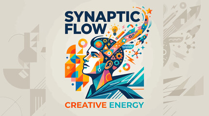 Creative Woman with Colorful Brain Waves. © Genis