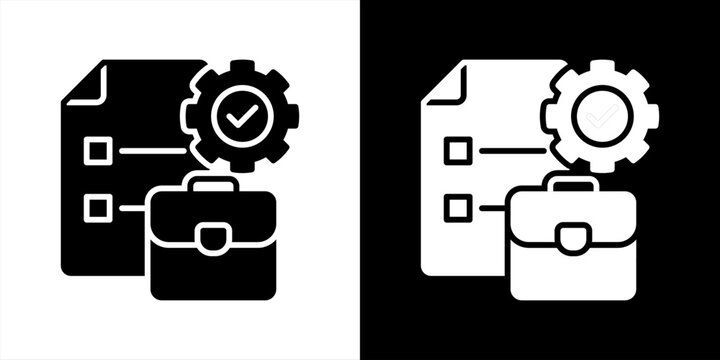 Project Icon Set Black And White