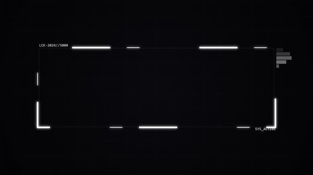 Digital HUD element with data interface lines and grid overlay, sci-fi futuristic display, motion graphics