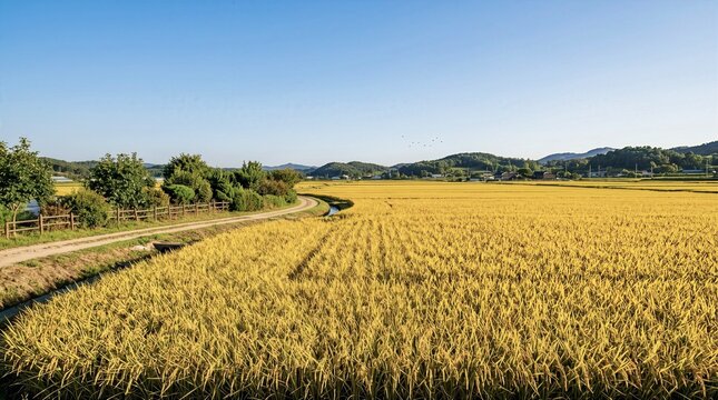 Golden Rice Field Ready for Harvest