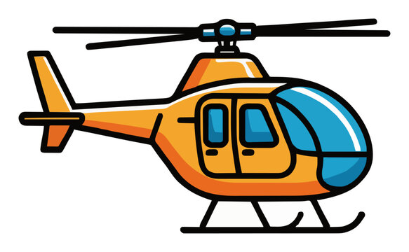 Passenger helicopter vector illustration perspective.... Generative AI