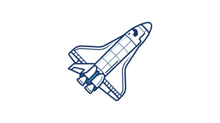 Minimalist Space Shuttle Vector Illustration © suris