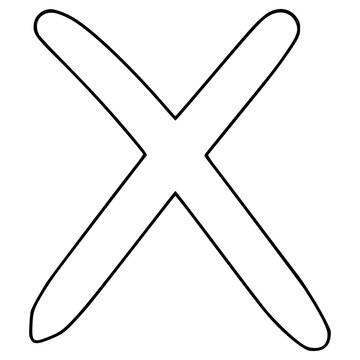 gebo rune illustration hand drawn outline vector