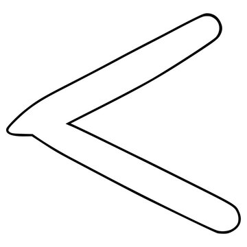 Kaunan rune illustration hand drawn outline vector