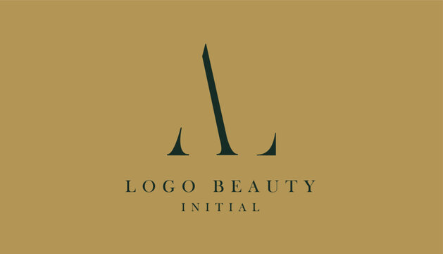 Minimalist luxury logo letter A and L. Beauty, fashion, elegant and modern concept.