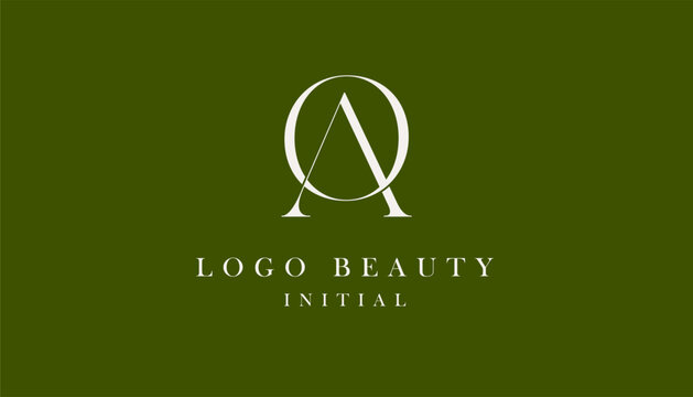 Minimalist luxury logo letter A and O. Beauty, fashion, elegant and modern concept.