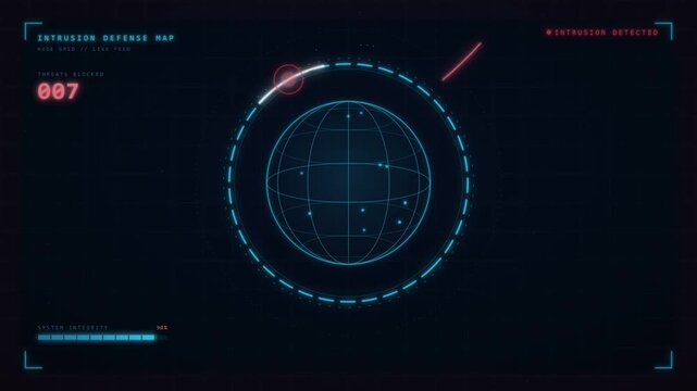 Global intrusion defense map detecting and blocking cyber attacks to secure the worldwide network system