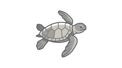 A small sea turtle swimming alone. © Hanif