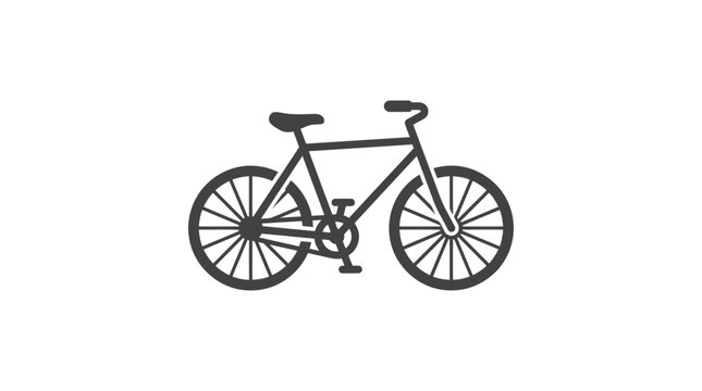A bicycle with two wheels.