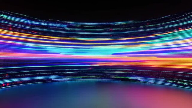 vibrant light refraction through prism effect in slow motion